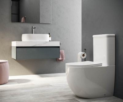 Унитаз компакт безободковый MIA CN1801 с сиденьем микролифт Ceramica Nova фото в интернет-магазине Русалия