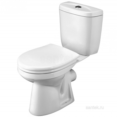 Унитаз - компакт Анимо с сиденьем дюропласт 1WH302132 горизонтальный Santek фото в интернет-магазине Русалия