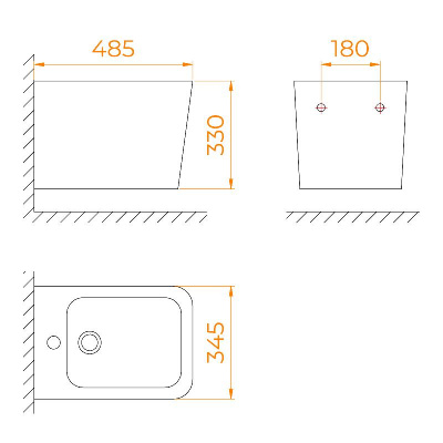 Биде подвесное RGW SW-81 фото в интернет-магазине Русалия