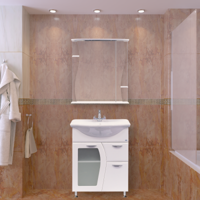 Тумба Дрея 65 с раковиной Kirovit Стиль 65 Misty фото в интернет-магазине Русалия