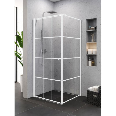 Душевое ограждение NEW TRENDY SUPERIA WHITE L 90x90x195 K-0794 (белый) фото в интернет-магазине Русалия