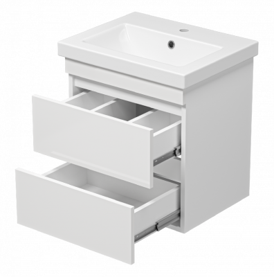 Тумба Енисей 50 подвесная с раковиной Cersanit Como 50 Misty фото в интернет-магазине Русалия