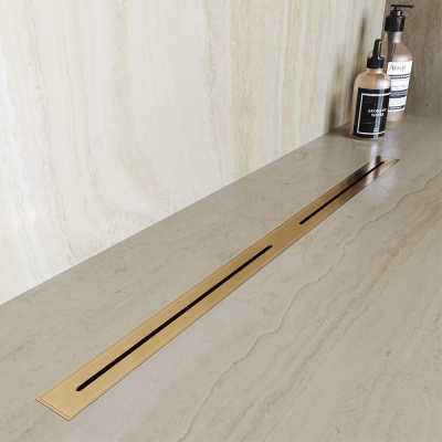 Душевой трап RGW SDR-52Gb 80см, золото BRUSH фото в интернет-магазине Русалия