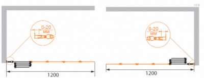 Шторка на ванну 120 PRATICO-V-5-120/140-C-Cr Cezares фото в интернет-магазине Русалия