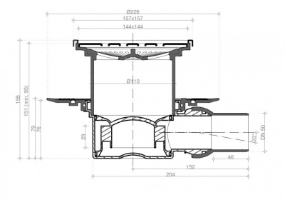 Точечный трап Pestan Confluo Standard 15х15 Tide Mask (13000070) фото в интернет-магазине Русалия