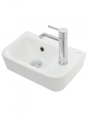 AQM5006R Умывальник с отверстием под смеситель. Правый. 375х245х135 фото в интернет-магазине Русалия