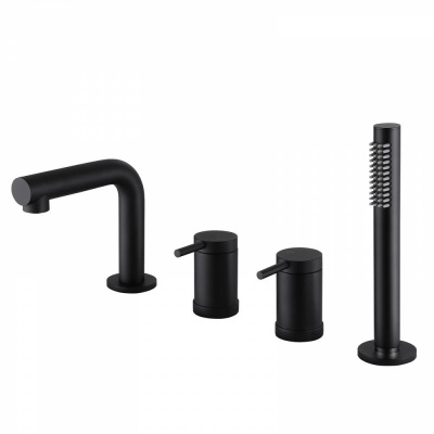 Смеситель ABBER Emotion AF8813B на борт ванны, черный матовый фото в интернет-магазине Русалия