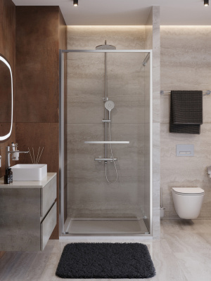 Душевая дверь CEZARES LUX-B-FS-1-100-C-CR фото в интернет-магазине Русалия