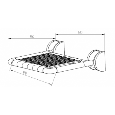 Сиденье для душа откидное 5W010 Dikalan фото в интернет-магазине Русалия