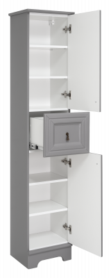 Шкаф - пенал Лувр 35 правый (серый) П-Лвр04035-1504П Misty фото в интернет-магазине Русалия