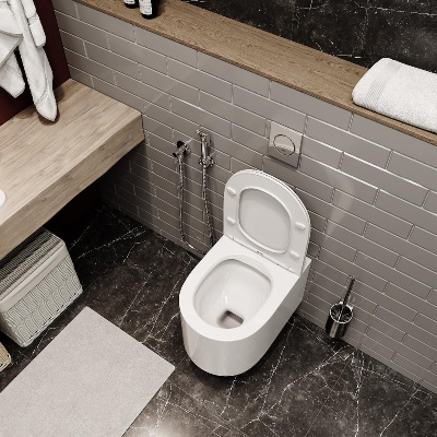 Унитаз TANARO Aria подвесной безободковый  Ceruttispa CT8910 (490x365x355) фото в интернет-магазине Русалия