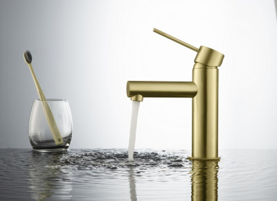 Смеситель для раковины Timo Saona (2361/17F) золото матовое фото в интернет-магазине Русалия