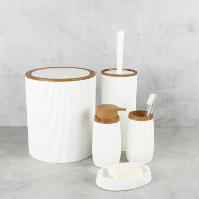 Ершик FIXSEN WHITE BOOM FX-412-5, белый/коричневый фото в интернет-магазине Русалия