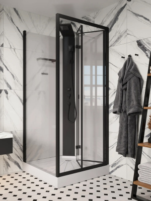 Кабина BELLA90B душевая без крыши Ceruttispa (90x90x215-225) фото в интернет-магазине Русалия