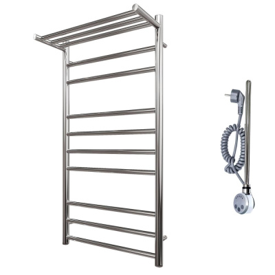 Полотенцесушитель электрический Point Аврора PN10150PE П9 500x1000 с полкой левый/правый, хром фото в интернет-магазине Русалия