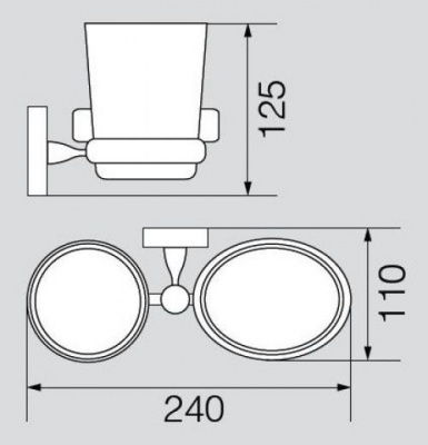 Стакан двойной настенный VR.STD-7742.BR Stanford Bronzo Veragio фото в интернет-магазине Русалия