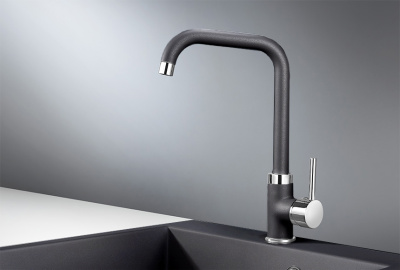 Смеситель для кухни GRANULA (0041, ШВАРЦ) фото в интернет-магазине Русалия