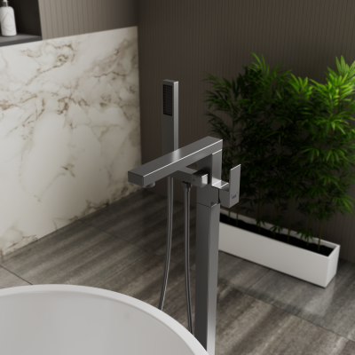 Напольный смеситель для ванны с душем DK Bayern.Liszt графит (DA1516006) фото в интернет-магазине Русалия