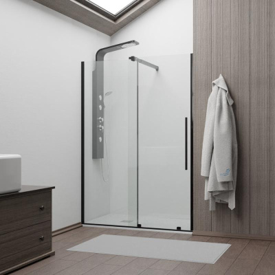 Душевая дверь RGW TO-18B 1200, стекло прозрачное, профиль черный фото в интернет-магазине Русалия