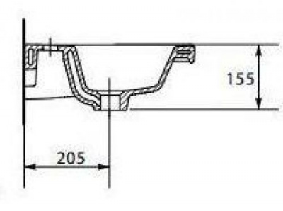 Раковина Como 50 UM-COM50/1 Cersanit фото в интернет-магазине Русалия