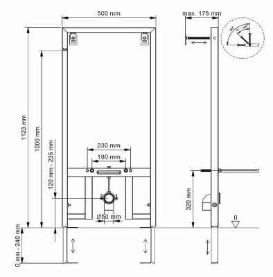 Система инсталляции для биде Berges Novum 049212 фото в интернет-магазине Русалия