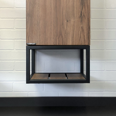 COMFORTY. Шкаф-колонна "Порто-35" дуб темно-коричневый фото в интернет-магазине Русалия