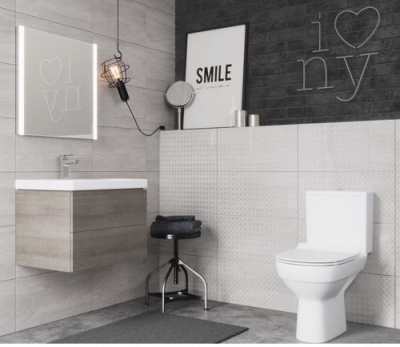 Унитаз безободковый City New Clean On с сиденьем-микролифт S-KO-CIT011-3/5-COn-S-DL-w Cersanit фото в интернет-магазине Русалия