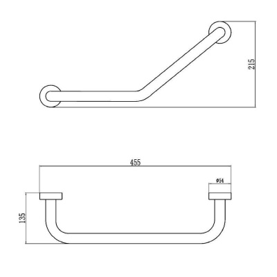 Поручень для ванной Savol S-010300, хром фото в интернет-магазине Русалия