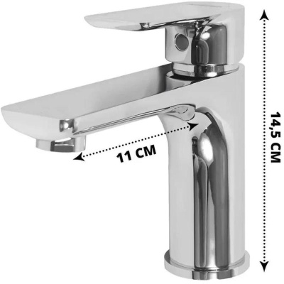 Смеситель для раковины Hansberge H1099C, хром фото в интернет-магазине Русалия