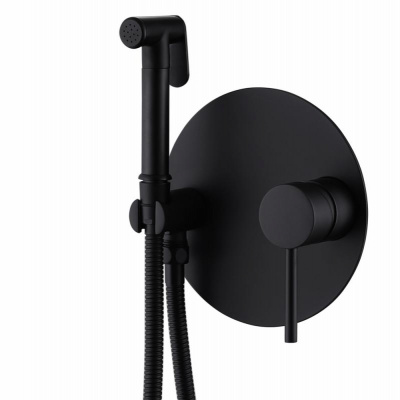 Смеситель ABBER Emotion AF8826B с гигиеническим душем, черный матовый фото в интернет-магазине Русалия