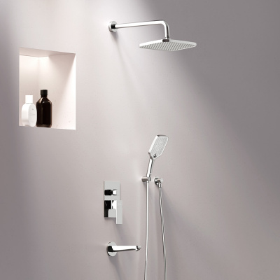 953510000 Gala встраиваемая душевая система со смесителем и изливом, хром Damixa фото в интернет-магазине Русалия