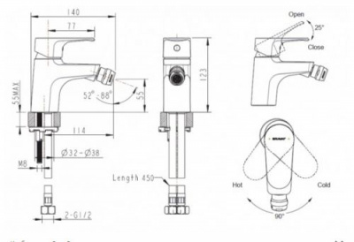 Смеситель для биде Alfa F3120178CP Bravat фото в интернет-магазине Русалия