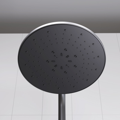 D0710522 New plus, Душевая система с термостатическим ванно-душевым смесителем , черный фото в интернет-магазине Русалия