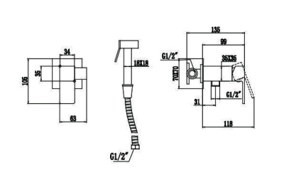 Смеситель для биде Savol (S-FXQ008C) фото в интернет-магазине Русалия