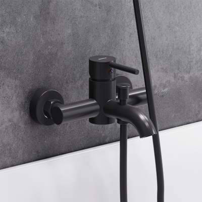 361000300 Scandinavian Pure, смеситель для ванной и душа, чёрный фото в интернет-магазине Русалия