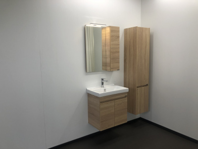 COMFORTY. Зеркало-шкаф "Тромсе-60" дуб сонома фото в интернет-магазине Русалия