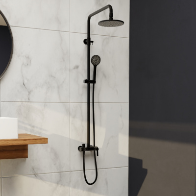 Душевая система SP-31B черный матовый RGW фото в интернет-магазине Русалия