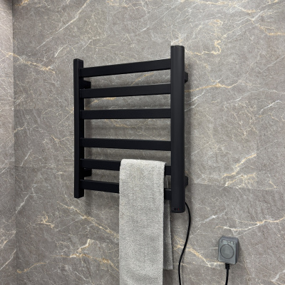 Полотенцесушитель электрический Fixsen BASIC 600х500 FX-7400B, черный FX-7400B фото в интернет-магазине Русалия