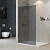 Душевая перегородка универсальная LIBERTA-L-1-TB-120-GR-Cr тонированное (графит), профиль хром фото в интернет-магазине Русалия