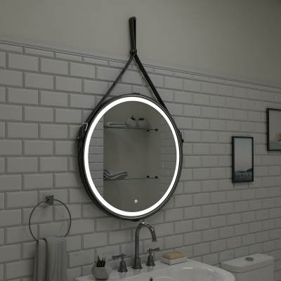 Зеркало с подсветкой Millenium Black d650 зеркальный отступ ЗЛП969 Continent фото в интернет-магазине Русалия