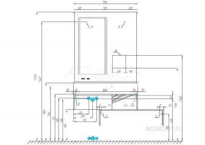 Тумба под раковину AQUATON Сакура 100 ольха наварра, белый глянец 1A234901SKW80 фото в интернет-магазине Русалия