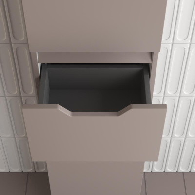 Пенал "Остин" 360 см напольный 1 ящик тауп темный эмаль PLUS фото в интернет-магазине Русалия