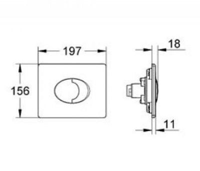 Накладная панель Skate Air 38506SH0 Grohe фото в интернет-магазине Русалия