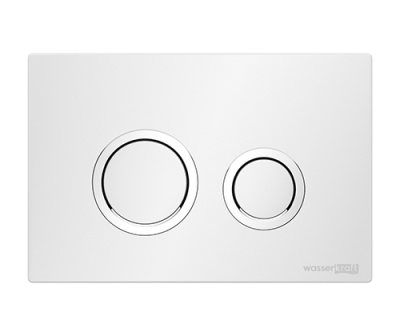 WH01 Кнопка смыва, белый, хром Wasserkraft фото в интернет-магазине Русалия