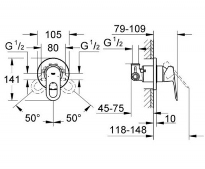 Гигиенический комплект BauLoop 124896 Grohe фото в интернет-магазине Русалия