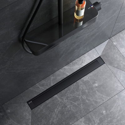 W02SC-P11-070-01BM PrimeFlow Трап для душа линейный универс затвор Cut Gradient 70см цвет черн мат Am.Pm фото в интернет-магазине Русалия