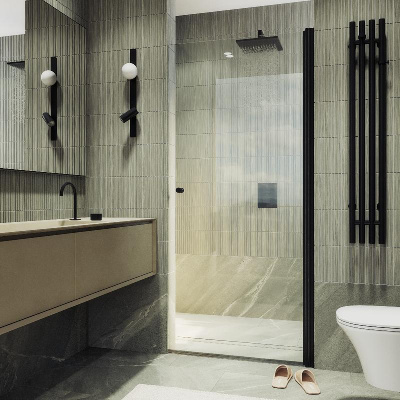 Душевая дверь на монопетле 1980*600 Стекло 6 мм Бесцветное MGD-809-6 Maybah Glass фото в интернет-магазине Русалия