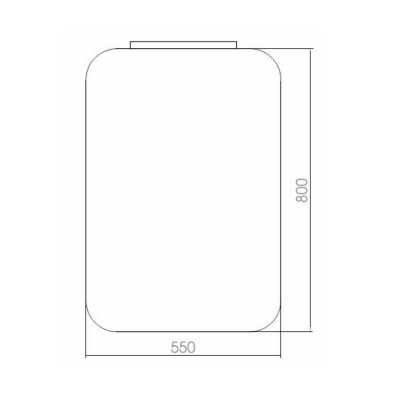 Зеркало AZARIO Агат 800х550 с навестным светильником и выключателем-датчик на движение, диммер (ФР-00000908) фото в интернет-магазине Русалия