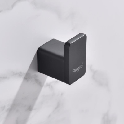 Крючок для ванной комнаты Raglo R301.05.06, черный фото в интернет-магазине Русалия