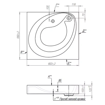 Раковина над стиральной машиной Perla 60х55 4650002680920 Andrea фото в интернет-магазине Русалия